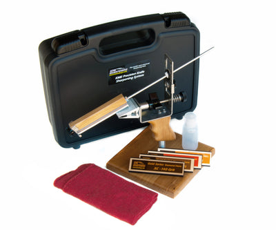 KME Precision Knife Sharpening System KF-D4 with Base - with 4 KME Gold Series Hones